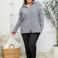 Mixed Houndstooth Button Up Top