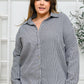 Mixed Houndstooth Button Up Top