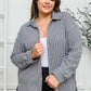 Mixed Houndstooth Button Up Top