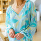 Modern Art V-Neck Blouse