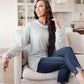Modern Scene Cowl Neck Sweater In Grey