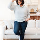 Modern Scene Cowl Neck Sweater In Grey