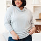 Modern Scene Cowl Neck Sweater In Grey