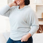 Modern Scene Cowl Neck Sweater In Grey