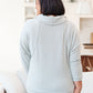 Modern Scene Cowl Neck Sweater In Grey