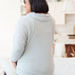 Modern Scene Cowl Neck Sweater In Grey
