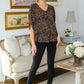 Molly Animal Print Dolman Sleeve Blouse