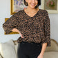 Molly Animal Print Dolman Sleeve Blouse