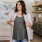 Never Not Loving V-Neck Cami in Gray Green