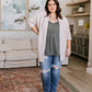 Never Not Loving V-Neck Cami in Gray Green