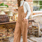 More Than Friends Corduroy Jumpsuit In Camel
