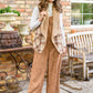 More Than Friends Corduroy Jumpsuit In Camel