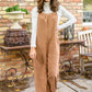 More Than Friends Corduroy Jumpsuit In Camel