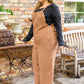 More Than Friends Corduroy Jumpsuit In Camel