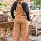 More Than Friends Corduroy Jumpsuit In Camel