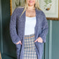 Mountain Mornings Cardigan In Charcoal
