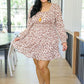 Move With Grace Floral Square Neck Mini Dress