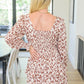 Move With Grace Floral Square Neck Mini Dress