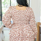 Move With Grace Floral Square Neck Mini Dress