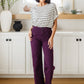 Mica High Rise Wide Leg Jeans in Plum