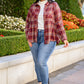 Music In Me Plaid Button Up In Burgundy