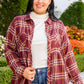 Music In Me Plaid Button Up In Burgundy