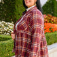 Music In Me Plaid Button Up In Burgundy
