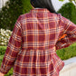 Music In Me Plaid Button Up In Burgundy