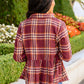 Music In Me Plaid Button Up In Burgundy