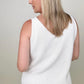 V-Neck Ivory Knit Tank Top