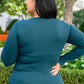 My Own Way V Neck Ribbed Top In Pine