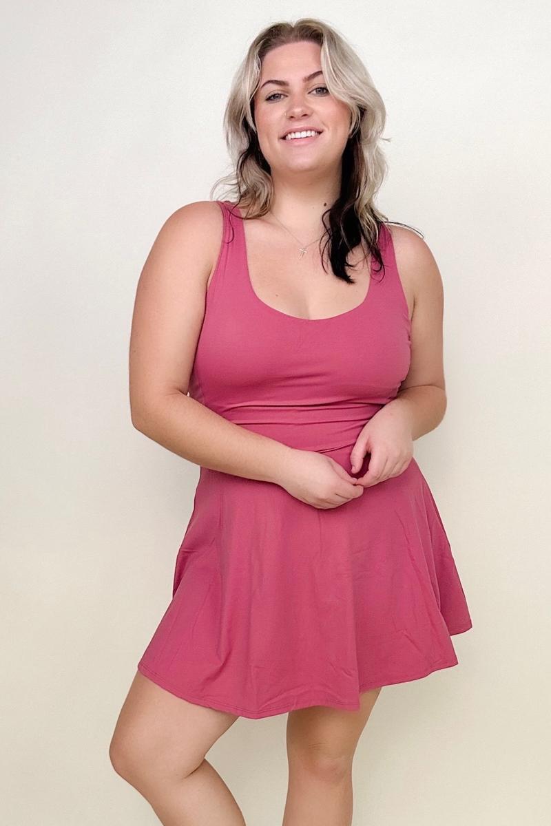 Total Brami 3 in 1 Athleisure Mini Tank Dress with Built-in Bra & Shorts - 6 Colors