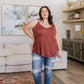 Never Not Loving V-Neck Cami in Brick