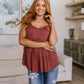 Never Not Loving V-Neck Cami in Brick