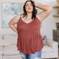 Never Not Loving V-Neck Cami in Brick