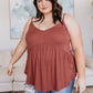 Never Not Loving V-Neck Cami in Brick