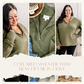 Collared Sweater With Fray Detail In Olive