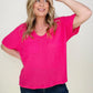 Jacquard Short Sleeve Knit Top