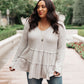Nicely Done Tiered Top in Gray