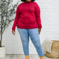 Nivia Draped Turtle Neck Tunic in Burgundy