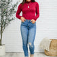 Nivia Draped Turtle Neck Tunic in Burgundy