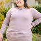Nivia Draped Turtle Neck Tunic in Mocha