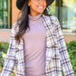 Nivia Draped Turtle Neck Tunic in Mocha