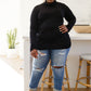 Nivia Draped Turtle Neck Tunic in Black