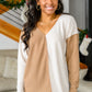 No Better Place Color Block Long Sleeve V-Neck Top