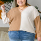No Better Place Color Block Long Sleeve V-Neck Top