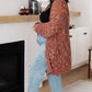 No Time Like the Present Confetti Cardigan in Rust