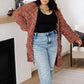 No Time Like the Present Confetti Cardigan in Rust