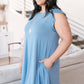 No Worries Dress in Blue