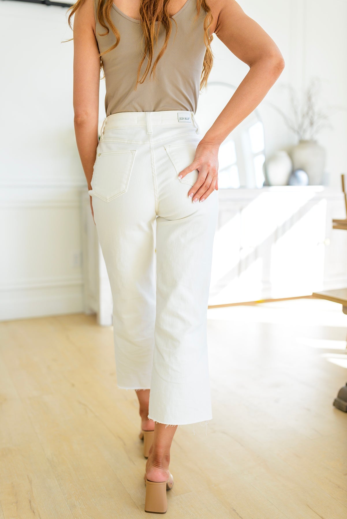 RESTOCK Judy Blue Wide Leg Cropped Jeans